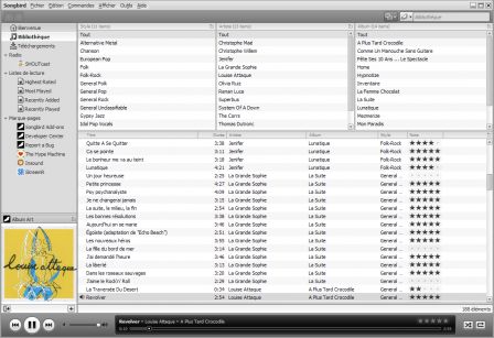 Songbird 0.7 RC, aoû 2008 Songbird 0.7 RC