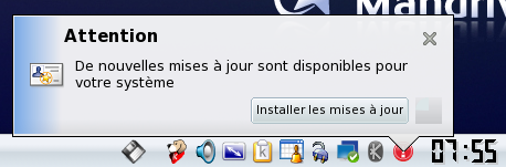 Notification de mise(s) à jour disponible(s)