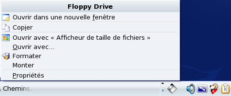 Gestion des disquettes