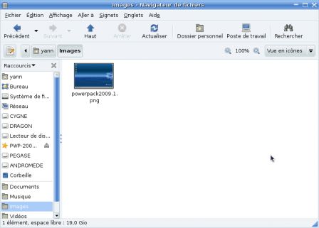 Fenêtre de navigation par défaut de GNOME 2009.1, avr. 2009 Fenêtre de navigation par défaut de GNOME 2009.1